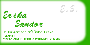erika sandor business card